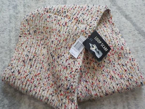 Nuevo con etiquetas Bufanda David & Young Infinity Loop Gruesa Crochet Multicolor #FSINFK184 - Imagen 1 de 3