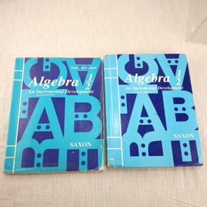 Saxon Math ALGEBRA 1/2 Set 2nd Edition Student Textbook + Solutions Manual - Foto 1 di 12