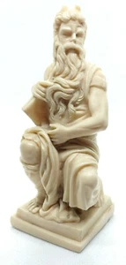 Figura de colección de 4" con cuernos de Moisés estatua Italia, G. RUGGERI - Imagen 1 de 5