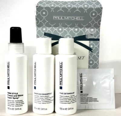 Paul Mitchell shampoo + conditioner + Freeze & shine , 4 Piece Travel Gift Set - Image 1 of 4
