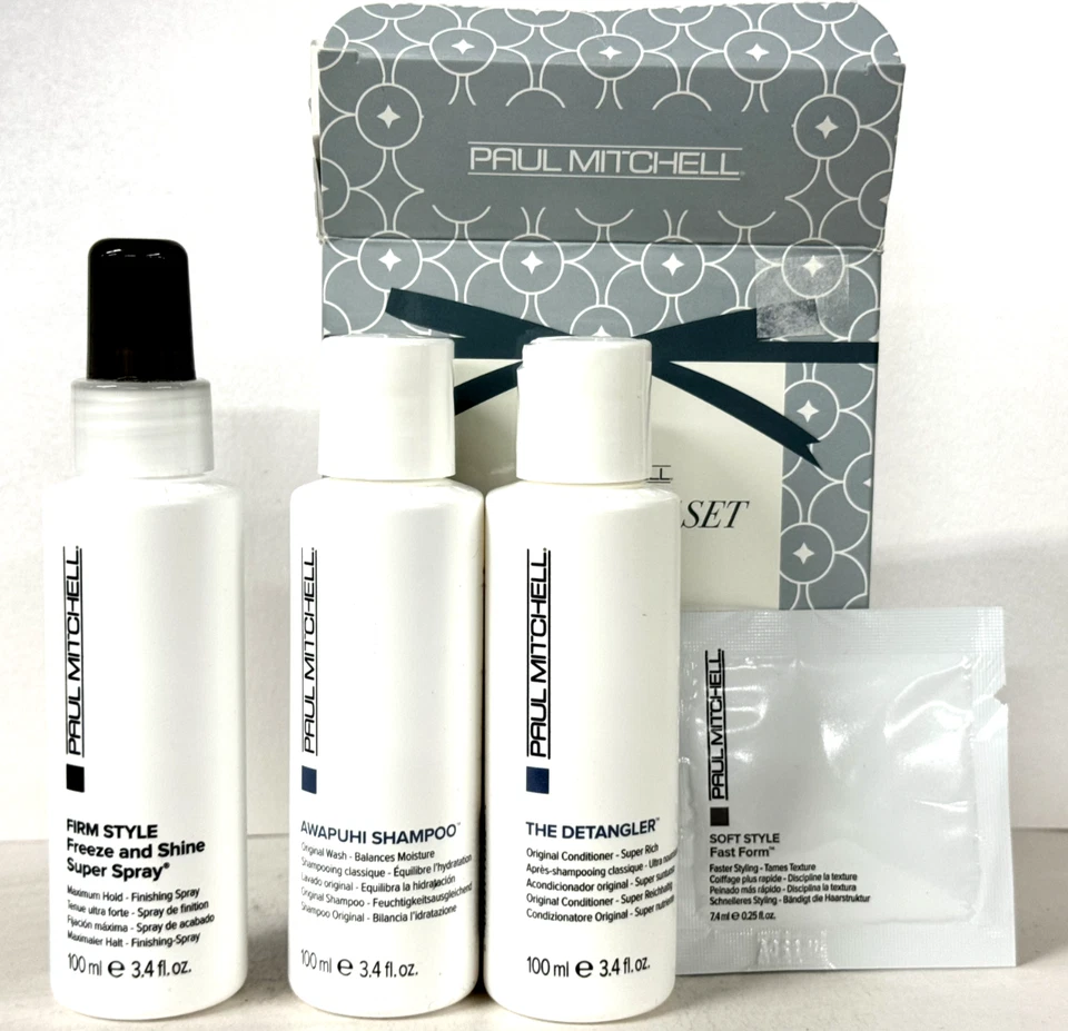 Paul Mitchell shampoo + conditioner + Freeze & shine , 4 Piece Travel Gift Set - Image 1 of 4