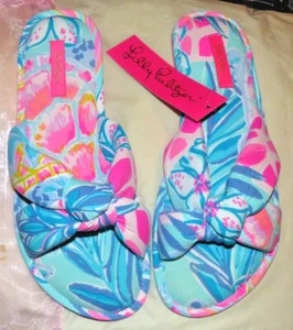 Zapatillas de piscina LILLY PULITZER GWP RAINFOREST RETREAT talla L/XL ¡NUEVAS! - Imagen 1 de 5