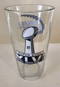 Super Bowl XLVI Pint Glass Bud Light Official 2012 Giants Vs Patriots 16 oz c93 - Picture 1 of 2