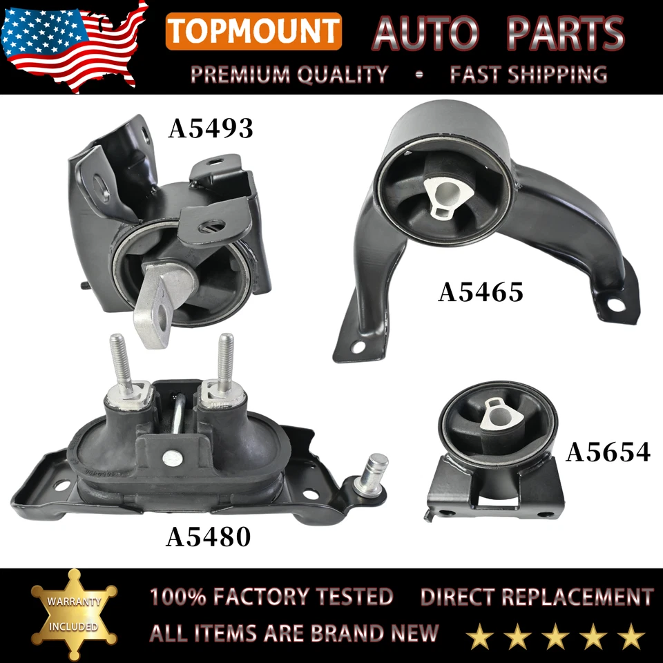 4PCS Engine Mounts & Transmission for Dodge Grand Caravan 2008-2010 V6-3.3L Foto 1 de 4