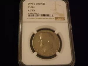 1974-D    50 C           Kennedy       DDO               NGC  AU 55 - Picture 1 of 2