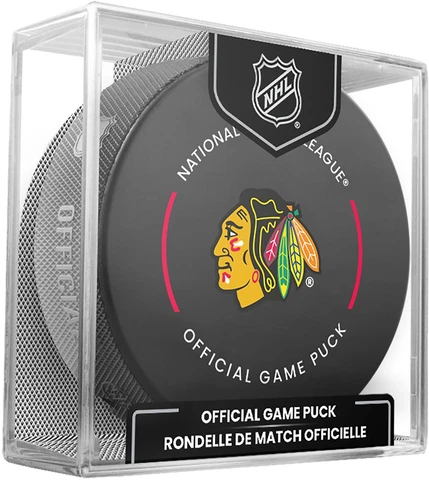 Chicago Blackhawks Unsigned Inglasco 2022-23 Season Official Game Puck Cover