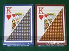Carton of 36 x 100% plastic playing cards (18 burgundy, 18 blue) (UK)