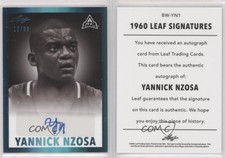 2021-22 Leaf Memories 1960 Base Platinum Spectrum /99 Yannick Nzosa #BW-YN1 Auto
