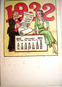1932 Blondie und Dagoberto. kompletter Satz 12 Kalenderkarten, Postcards - Bild 1 von 1