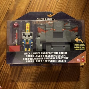 Minecraft Dungeons Arch Illager und Redstone Golem von Mattel Brandneu Versiegelt - Bild 1 von 14