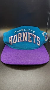 Vintage 90s Charlotte Hornets Starter NBA Basketball Wool Snapback Sports Hat - Picture 1 of 7