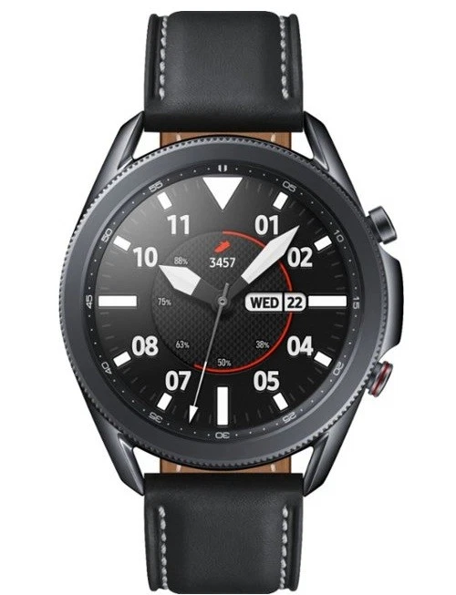 Samsung SM-R845UZKAXAR Galaxy Watch3 Smartwatch 45mm Stainless LTE Mystic Black - Image 1 of 1