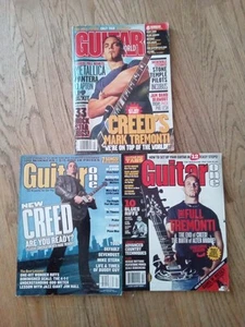 Creed Mark Tremonti 3 Magazine Lot Guitar One,guitar World + Foldout Poster - Picture 1 of 8