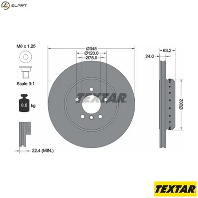2x BRAKE DISC 92182525 FOR BMW 6/E1/E0/E3/Convertible/E4 N52B25BF/B/A 2.5L 6cyl - Image 1 of 4