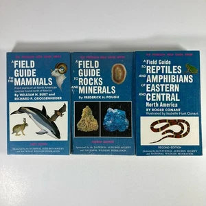 Lot of 3 Peterson Field Guide Books Retiles Amphibians Rock Minerals Mammals - Picture 1 of 13