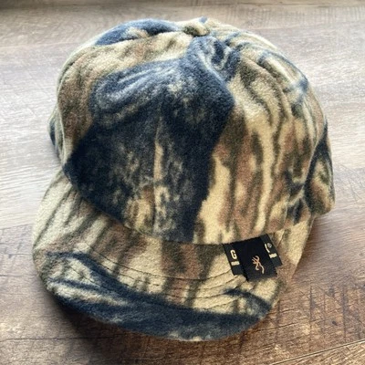 VTG Browning Gore-Tex Fleece Hat Cap Camo Hunting Outdoor 90s 80s Retro One Size - Image 1 of 4
