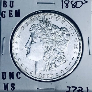 1880 S BU GEM MORGAN DOLLARO D'ARGENTO UNC MS+++ MONETA RARA ZECCA USA 3721 - Foto 1 di 3