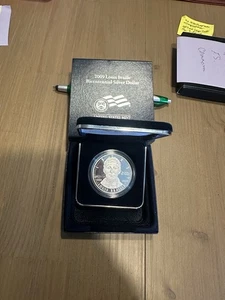 2009-P Louis Braille Silver Dollar US Mint $1 Commemorative Coin No COA - Picture 1 of 3