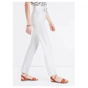 MADEWELL Damen The Perfect Sommer Jeans gerades Bein Baumwolle weiß Größe 26 - Bild 1 von 7