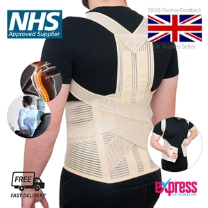 Multi-Band Elastic Semi-Rigid Back Support, Posture Corrector, Removable Stays - Picture 1 of 5