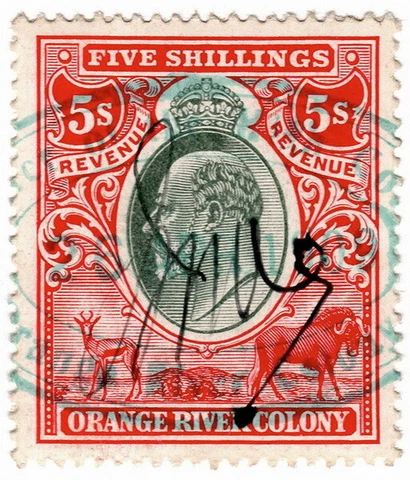 (I.B) Orange River Colony Revenue : Duty Stamp 5 Cover