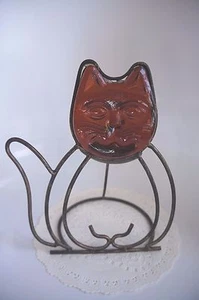 NATURAL WONDERS WHIMSICAL CAT CANDLE HOLDER - Picture 1 of 3