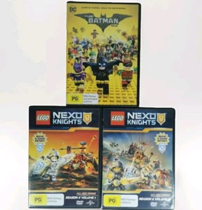 Lego Nexo Knights DVD Season 2 Vol 1+2 & The Lego Batman Movie GC Free AU Post - Picture 1 of 9