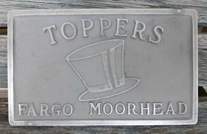 Toppers Fargo Moorhead Vintage Hot Rod Car Club Plaque Cast Aluminum Plate - Picture 1 of 1