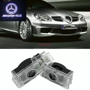 LED Door Step Light 2P Projector Ghost Shadow Lamp For Benz W203 CLK SLK AMG - Picture 1 of 12