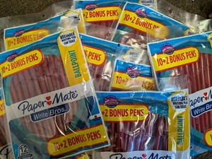 10*Paper mate Ballpoint Stick Pens, Red Ink - Medium Point 1.0 mm- 12ct 120 ttl - Picture 1 of 1