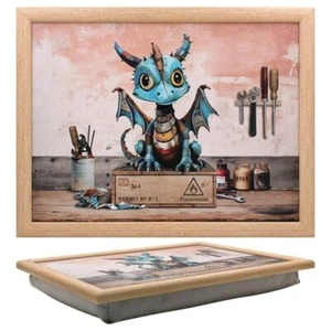 Bandeja de regazo acolchada - Diseño de arte de insectos - Dragón de chatarra - Imagen 1 de 2