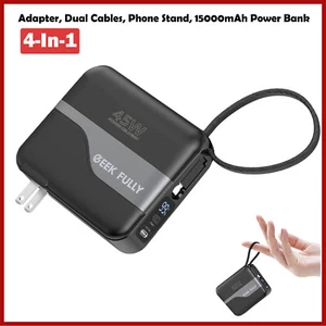 15000mAh GaN Charger 45W for Tablet Power Bank External Battery Backup For Phone - Picture 1 of 6