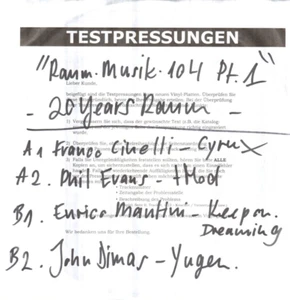 VARIOUS – 20 Years Raum Musik - 2018 Raum.musik Ger - Test Pressing Musik104 - Picture 1 of 3