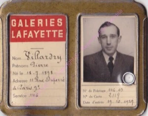 Genealogia Carta Dipendente Gallerie Lafayette Pierre Villardry 1929 - Picture 1 of 2