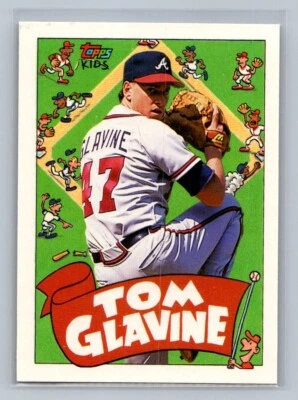 TOM GLAVINE 1992 Topps Kids #34 C1 - Image 1 of 2