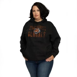 Cincinnati Bengals NFL Mujer Talla Grande Serigrafía Sudadera con Capucha 3X - Imagen 1 de 2