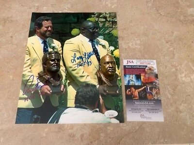 Dan Fouts and Larry Little Autographed 8x10 Hall of Fame Photo JSA COA #HH75289 - Image 1 of 4