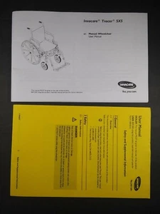 Invacare Tracer SX5 Manual Wheelchair USER MANUAL ONLY! B8 - Picture 1 of 5