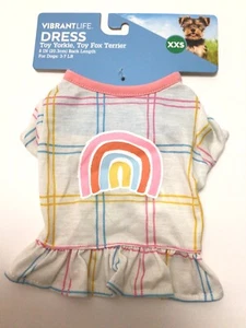 Vibrant Life Dog Dress XXS Rainbow Pastels For 3-7 Lb Dog NEW - Picture 1 of 3