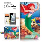 ( For iPhone 5 / 5S ) Wallet Case Cover P21074 Little Mermaid