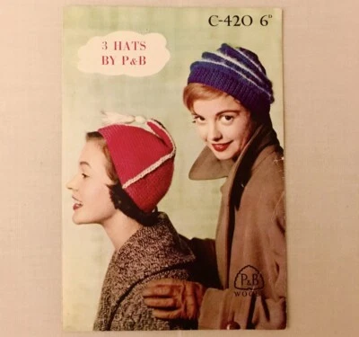 C420 - Patons & Baldwins - Set of Three Women's Hats - One Size - Vintage - Image 1 of 2