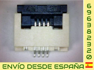 CONECTOR FFC 4 PINES PASO DE 0.5mm SMD TIPO FLIP CONTACTO ABAJO NUEVO NEW - Picture 1 of 2