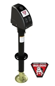Jack de remolque con motor Bulldog marco A de 3.500 libras - pierna de caída de elevación de 14" - negro - Imagen 1 de 3