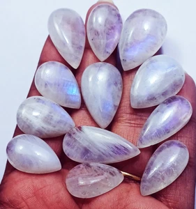 100% Natural White Rainbow Moonstone 15 To 20 Ct 1 Pcs Loose Gemstone Certified - Picture 1 of 9