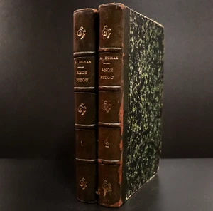 c1880 2vol Ange Pitou by Alexandre Dumas Antiquarian French Fiction Books - Picture 1 of 16