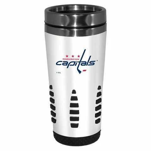 Washington Capitals Hockey Metal Stainless Hot Cold Beverage Tumbler WHT Cover