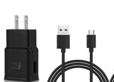 Cargador de pared rápido + cable de carga para teléfono celular Samsung Galaxy S6 S7 Foto 1 de 3