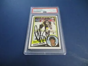 Ray Bourque Bruins Autographed Signed 1984-85 Topps Card #1 PSA Slab Auth. - Picture 1 of 8