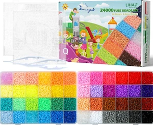 2.6Mm Fuse Beads Kit for Crafts 24000 Pcs 48 Colors Mini Fuse Beading Kit, Multi - Picture 1 of 12
