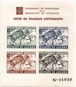 SCW Etichette Politiche Edifil 3291 Foyer du Français Antifascista MH VF - Foto 1 di 2